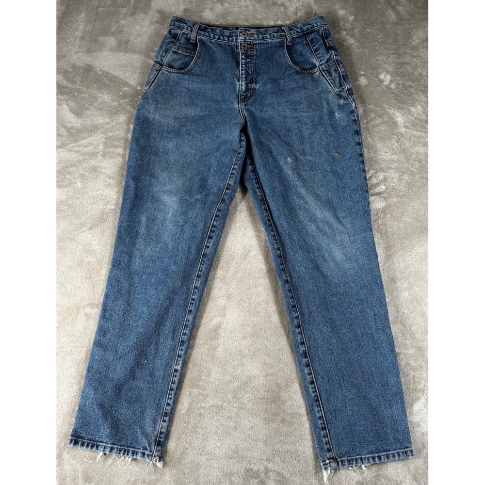 Guess Pascal Jeans Mens 33x34 Blue Distressed Loose Fit Tapered 90s Vintage